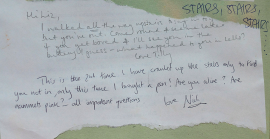 Locked away: Liz's friends left notes, worried about her health