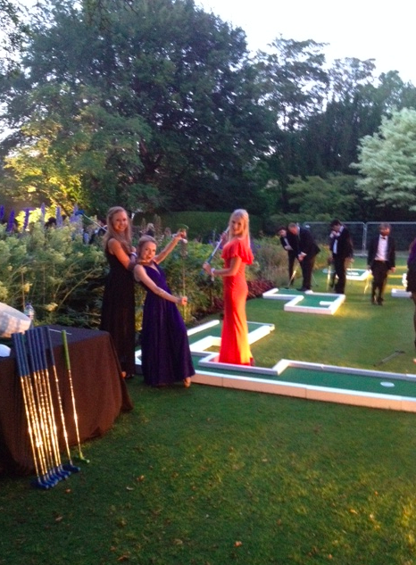 Some guests looking glam by the golf
