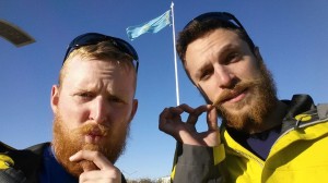 In happier, less life-threatening times on the trip