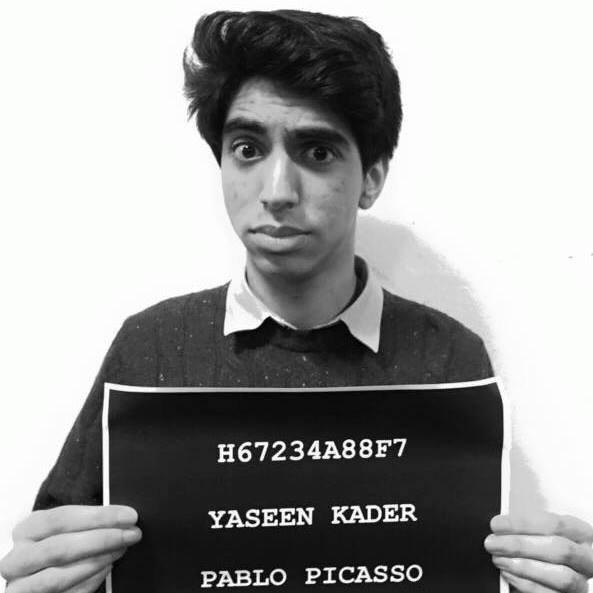 He looks guilty. Definitely stole the Mona Lisa.