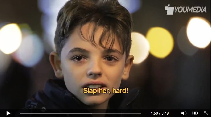 slap her hard