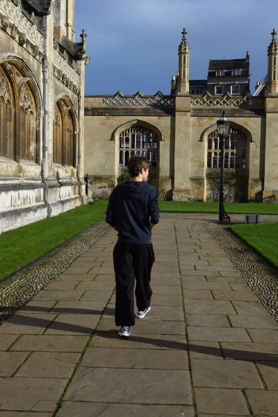 Wearing sweatpants-and clearly not doing exercise