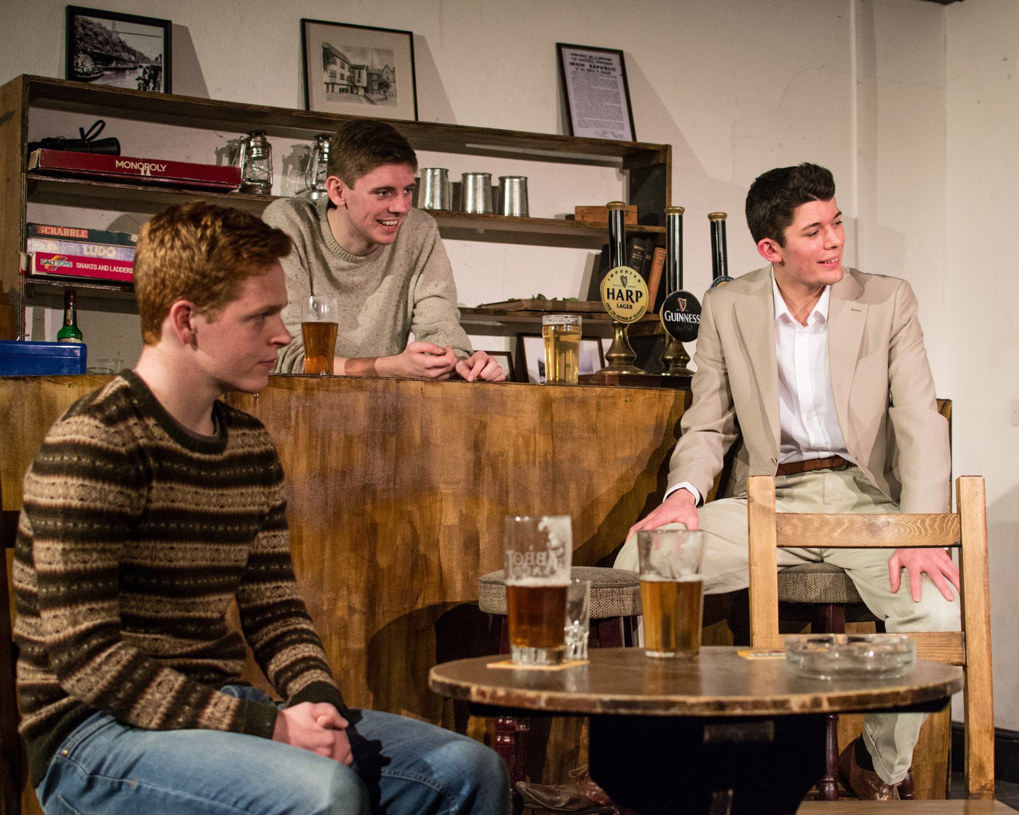 The working bar on stage was most welcome, and a triumph for the atmosphere. 