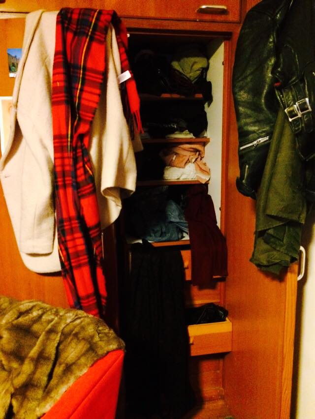 The wardrobes here are too small
