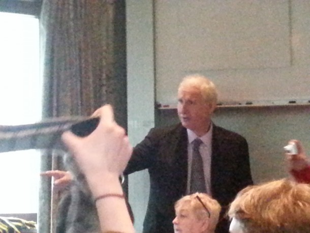 Labour MP hopeful, Daniel Zeichner, looking all MP-ish and authoritative...