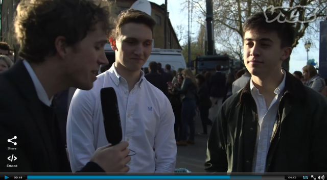 Interviewing drunk students isn't really that cool