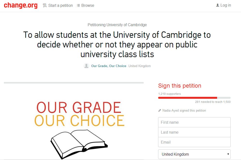 The petition took off