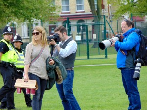 The paps out in force