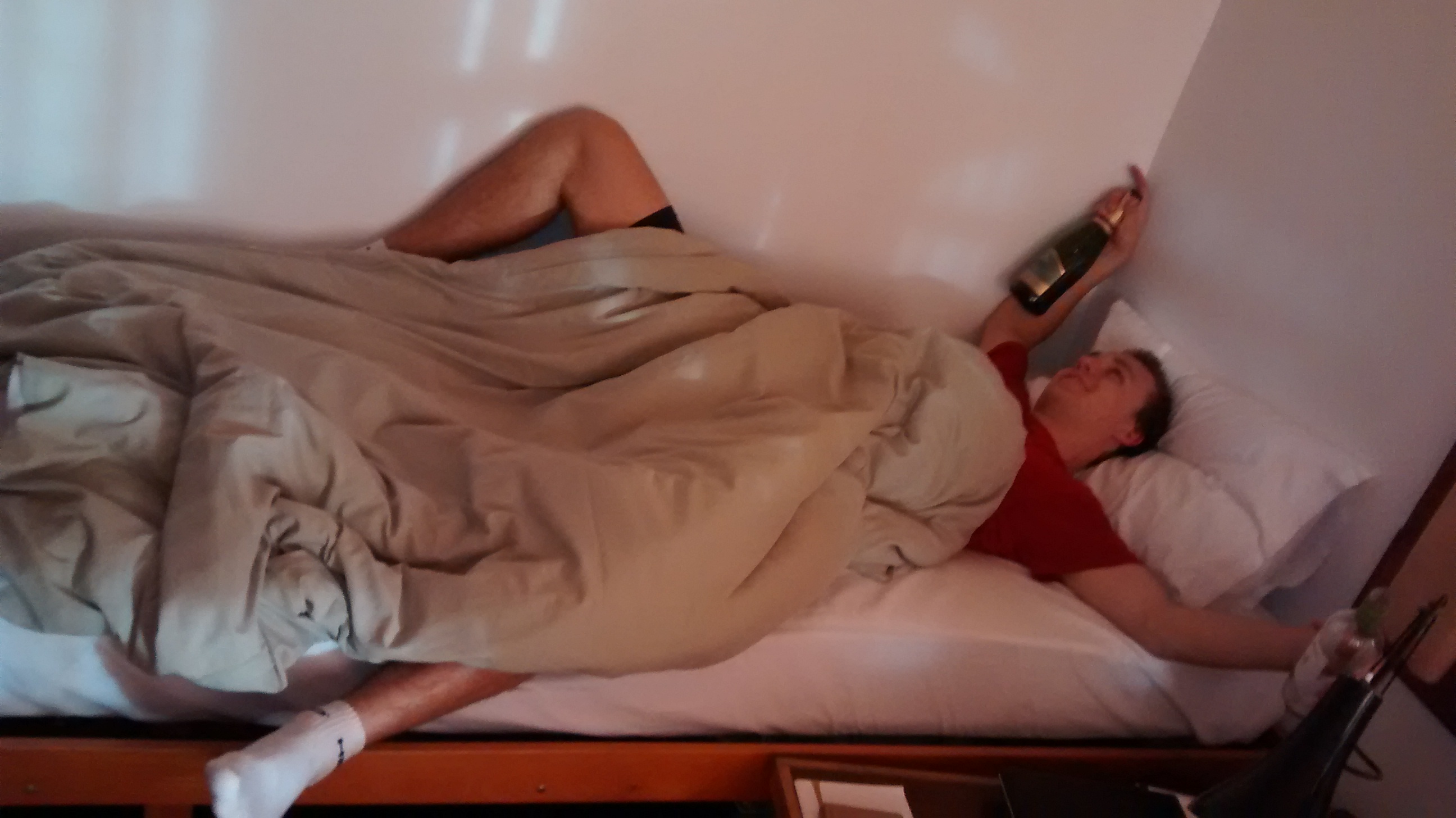 Can't even do the starfish. Barely enough room for the champagne bottle.
