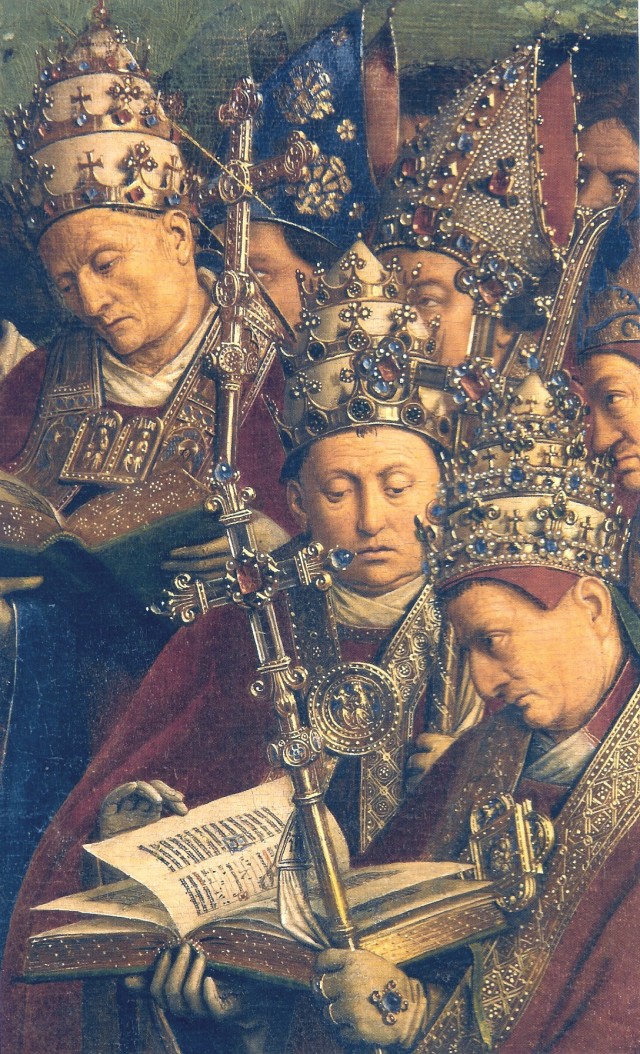 Far left, probably refecting on how mediocre his dinner was