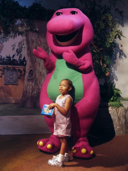 Who knew a giant purple dinosaur could be so destructive?
