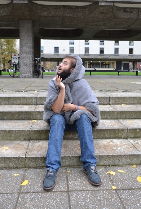 The stylish poncho makes up for the criminal intentions