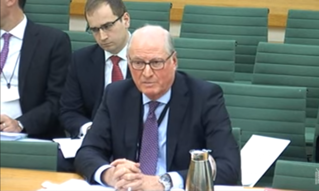 Lord Grabiner grilled the Treasury Select Committee (Source: YouTube)