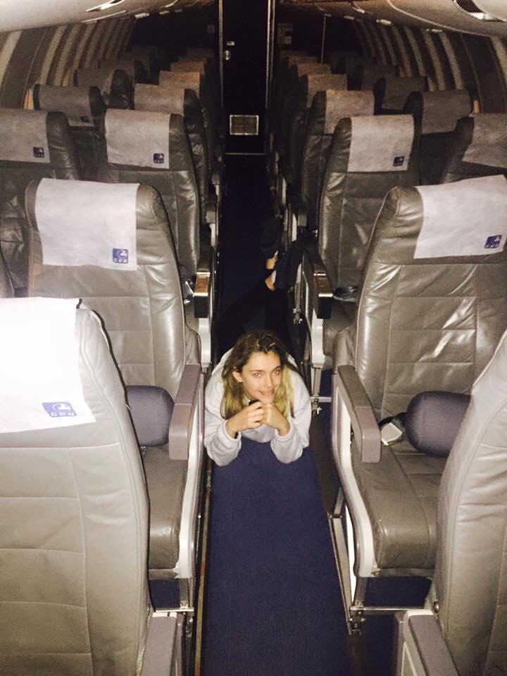 We do hope she's there legitimately and not just hiding in the aisle.