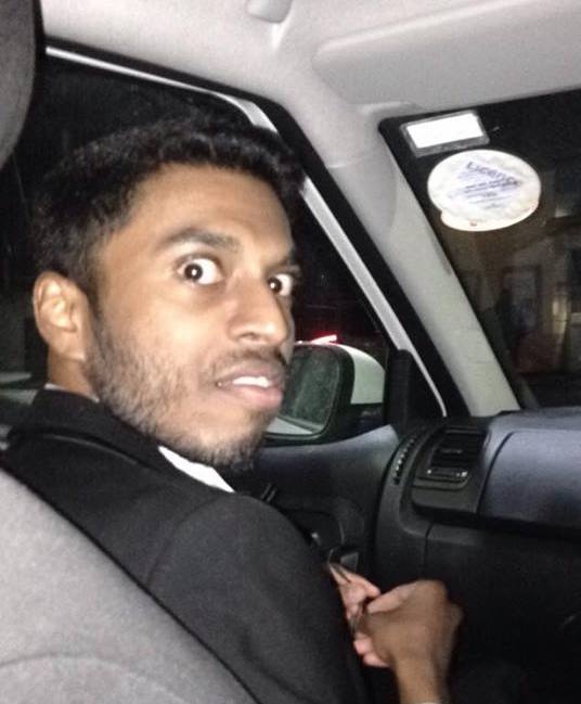 One shell-shocked undergrad in a cab