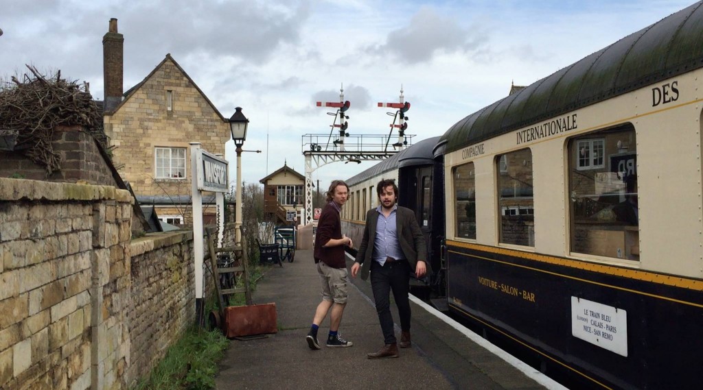 Top under-15 internationale investigators with their private steam train.