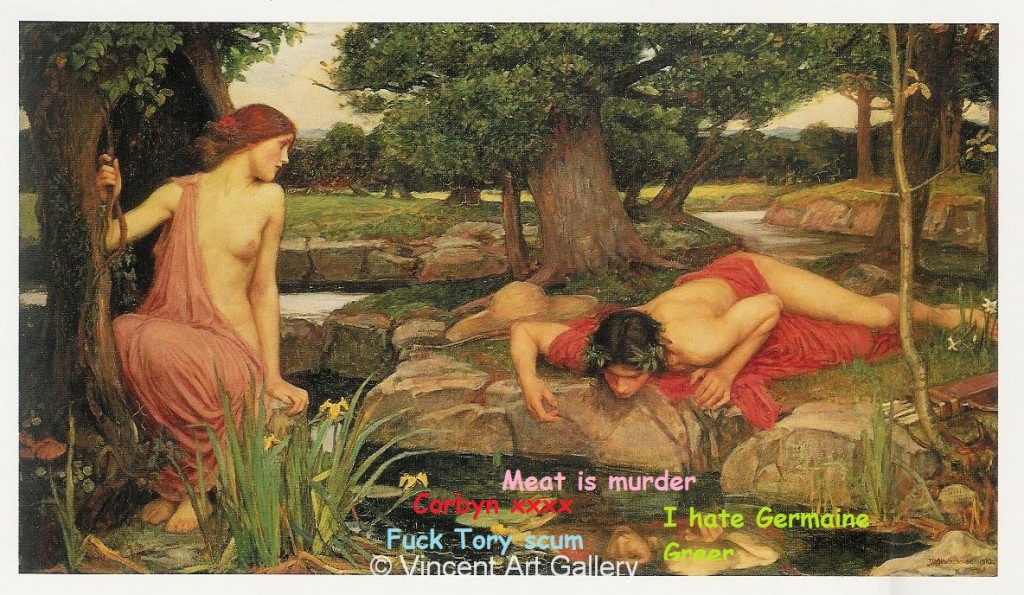 A1486, WATERHOUSE, Echo and Narcissus