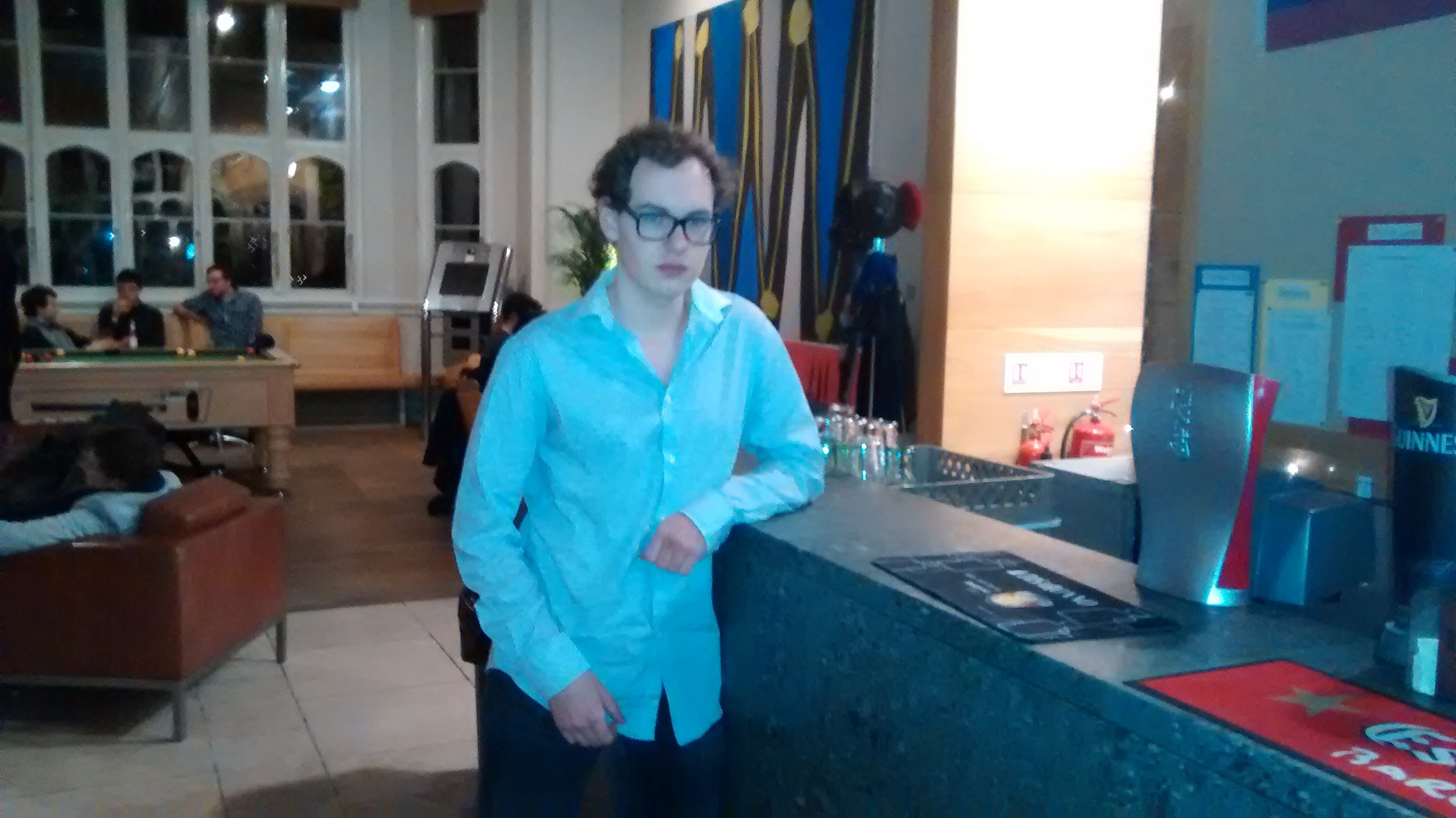 The pull of mathmos is too strong not for John to spend at least some time in Trinity's bar.