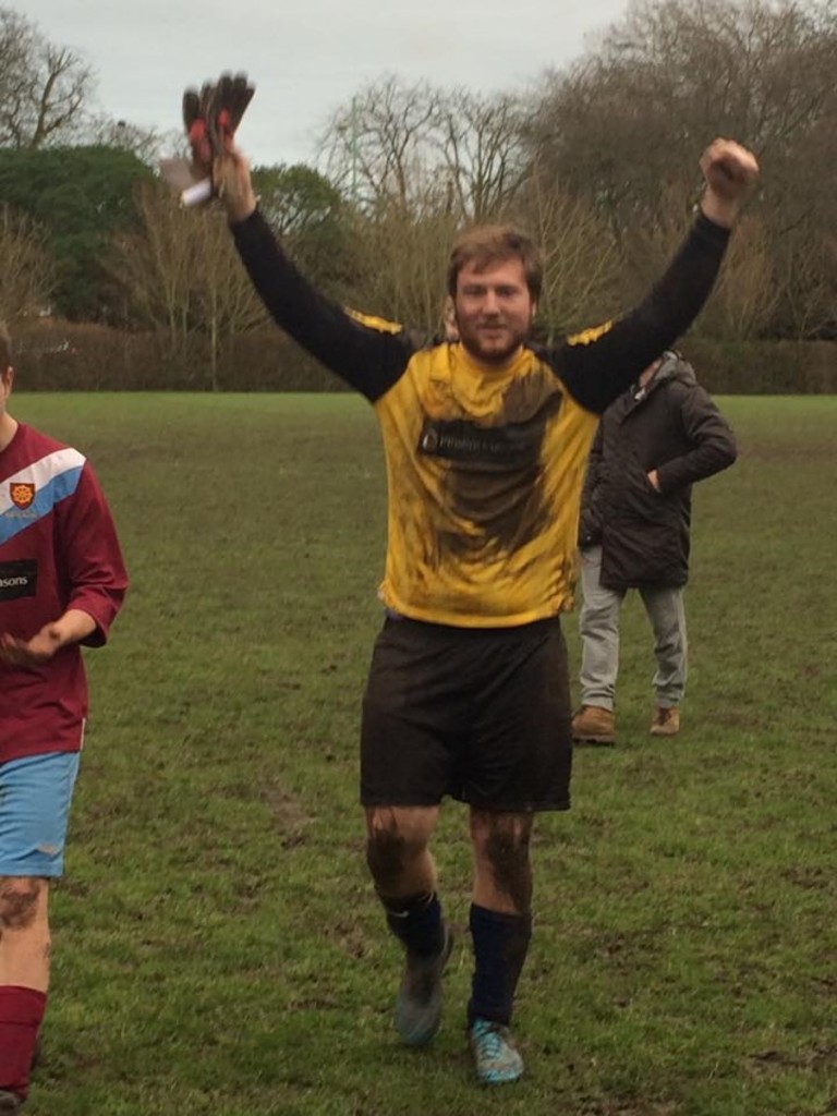 a member of the Catz team celebrates a victory