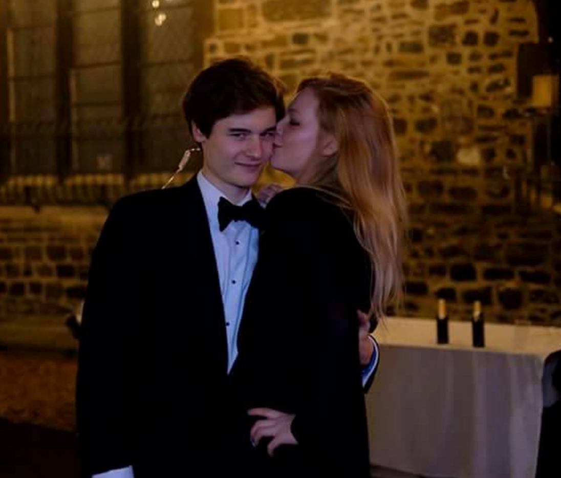SCANDAL: BNOC #1 and BNOC #3 caught in passionate embrace at black tie ball.