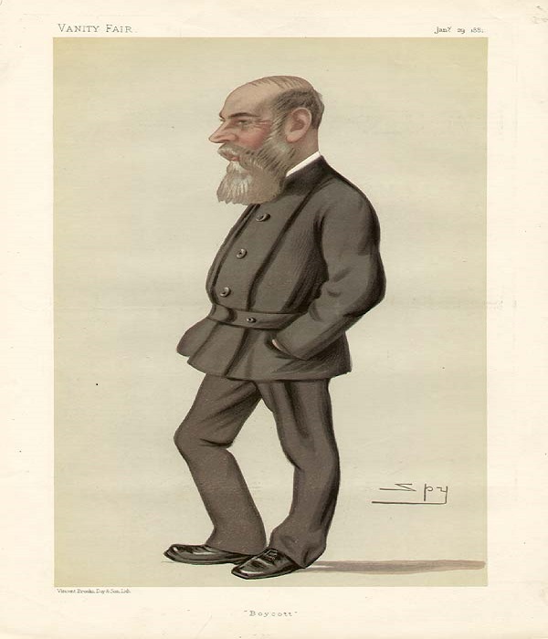 Captain Boycott himself - originally 'boycotted' by tenants in County Mayo, Ireland
