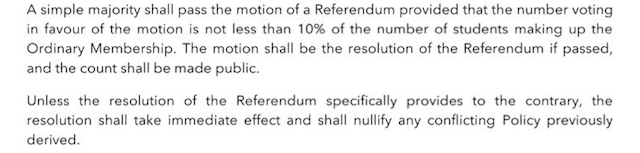 CUSU Referendum Rules document