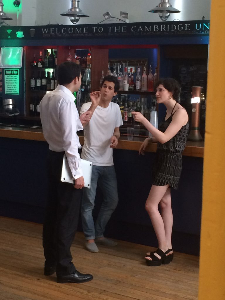 Spotted: two presidential candidates approach a wild VP by the Union watering hole.