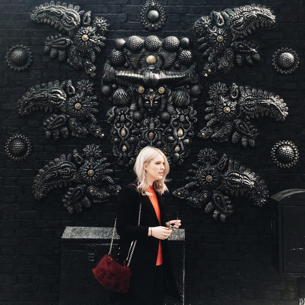 When even the walls sense your love of black clothing 