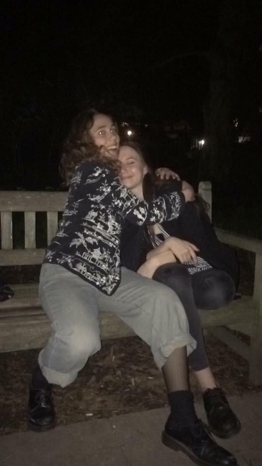 Show your pals affection and hold them tight to your tatas  
