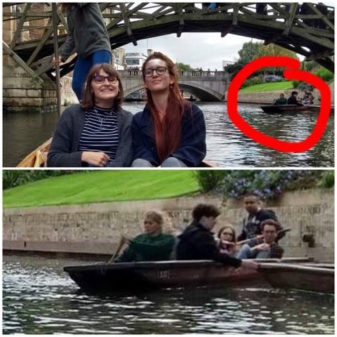 The faces of sheer panic and disorientation in an otherwise idyllic setting