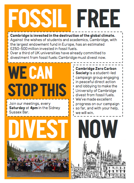 These were the flyers distributed on Sidgwick Site 