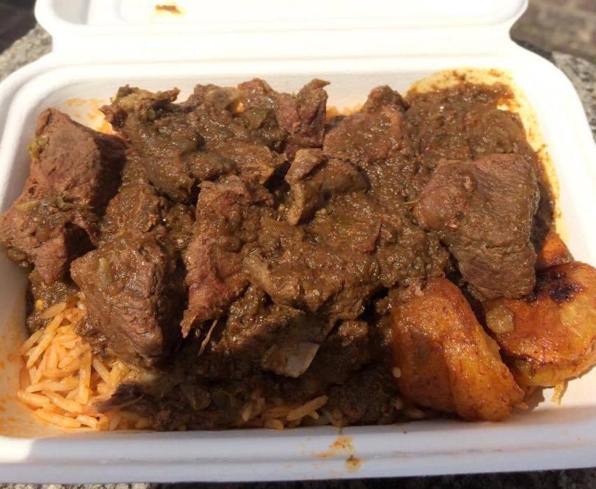 Ayamase with jollof rice. I PROMISE this tastes much better than it looks. Don't judge food by its appearance.