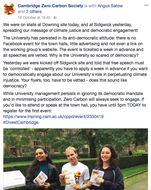 Zero Carbon Society also raise the issue in a Facebook post 
