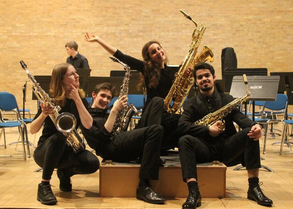 Image may contain: Person, People, Human, Saxophone, Musical Instrument, Music, Leisure Activities