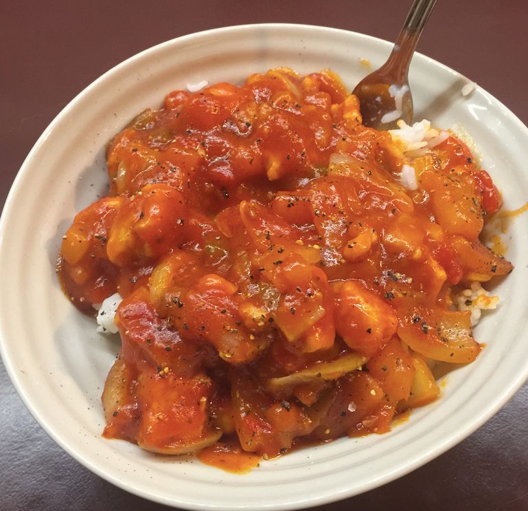 Image may contain: Curry, Plate, Meal, Food, Dish