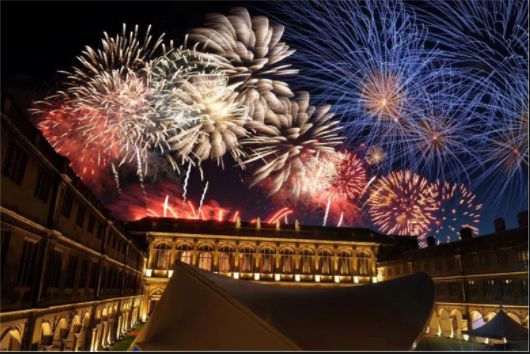 Image may contain: Outdoors, Night, Fireworks