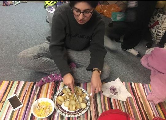 Image may contain: Picnic, Meal, Leisure Activities, Home Decor, Blanket, Food, Cookie, Biscuit, Person, People, Human