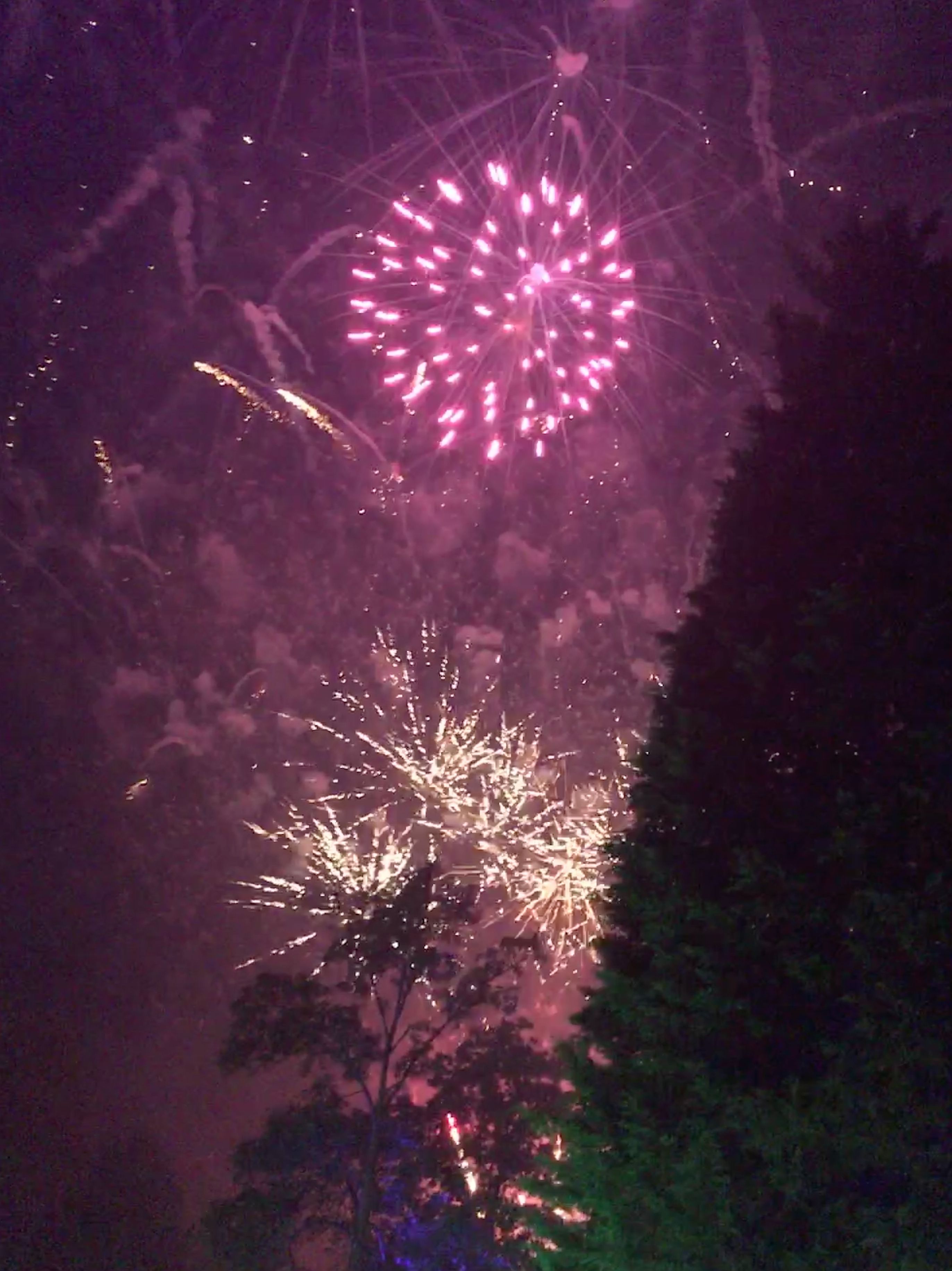 Image may contain: Outdoors, Night, Fireworks
