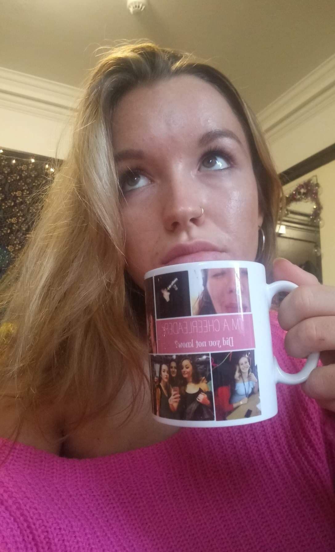 Image may contain: Cup, Person, People, Human