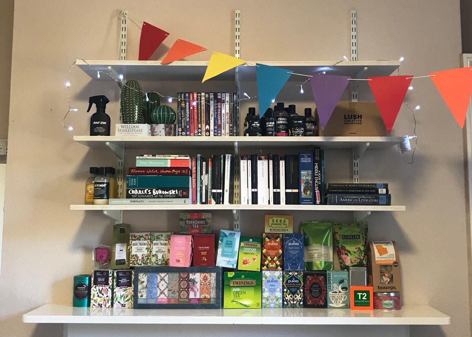 Image may contain: Bookcase, Shelf, Furniture