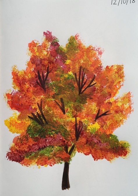 Image may contain: Painting, Art, Maple, Tree, Plant