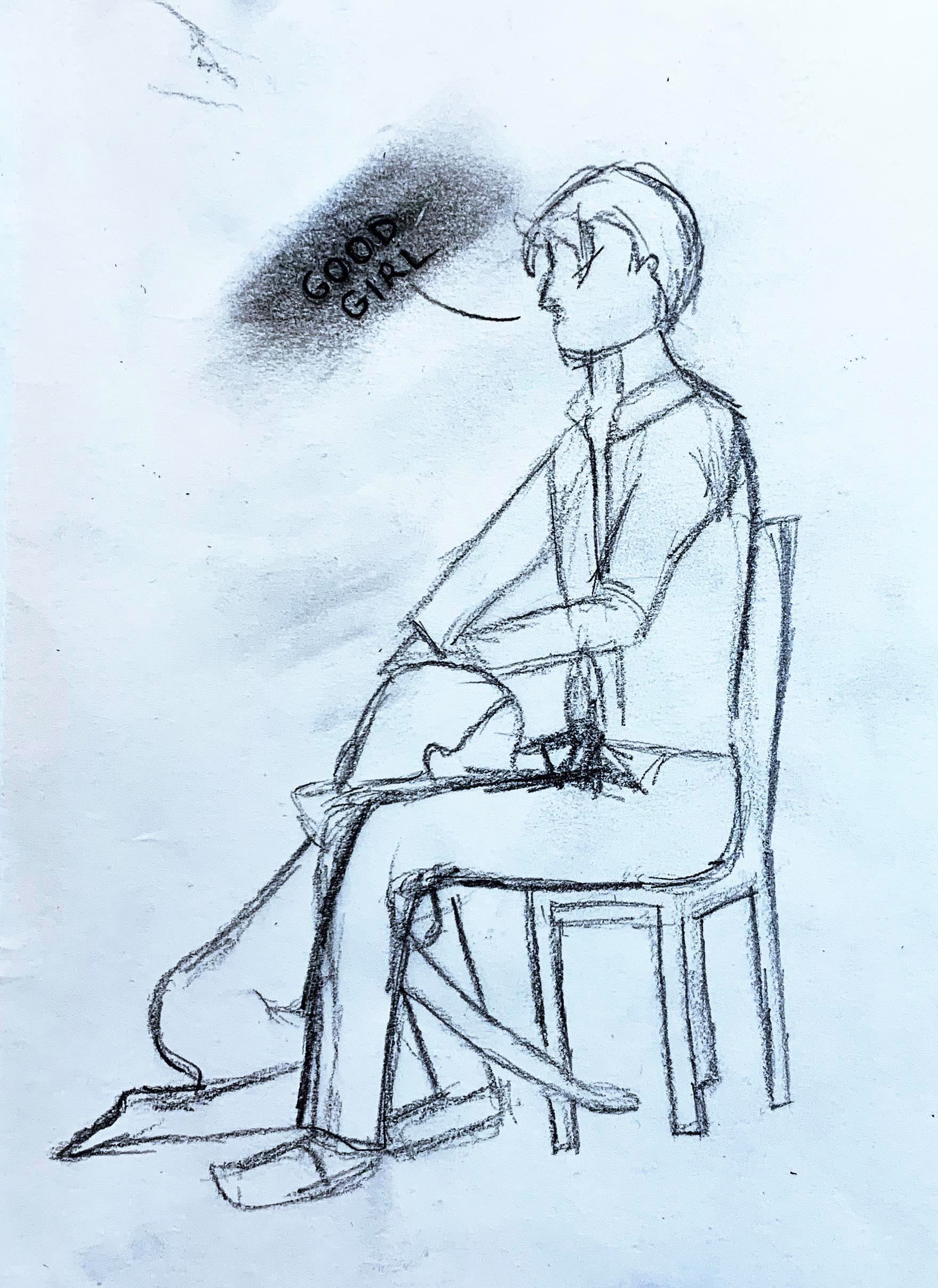 Image may contain: Painting, Sketch, Art, Drawing, Person, Human