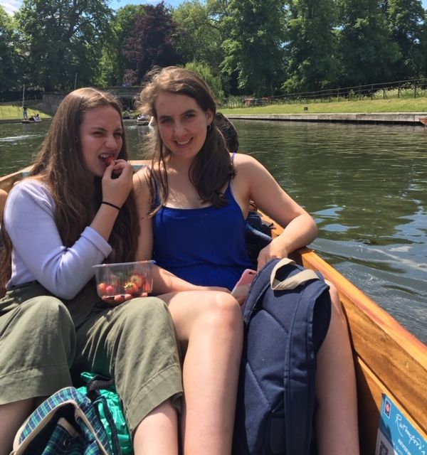 Image may contain: Smile, Rowboat, Boat, Grass, Land, Vehicle, Transportation, Girl, Sitting, Vacation, Woman, Nature, Tree, Water, Clothing, Apparel, Outdoors, Vegetation, Plant, Face, Female, Person, Human, Furniture, Chair