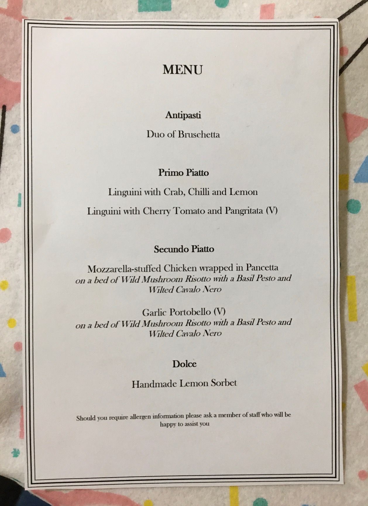 Image may contain: Menu, Text