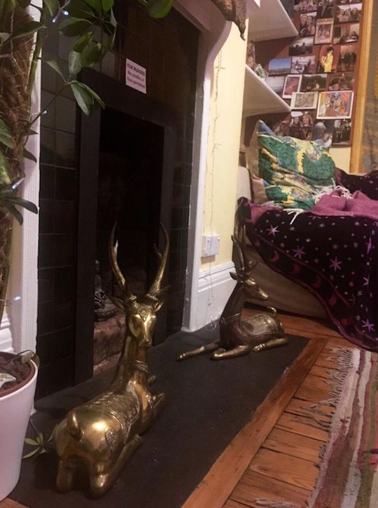 Image may contain: Home Decor, Wood, Room, Shelf, Indoors, Furniture