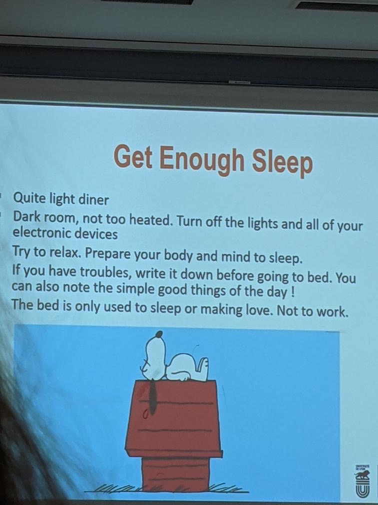 The last sentence of this slide is the most quintessentially French sentiment of all time (Photo credits: Kirsty Falconer)