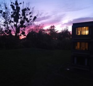 A sunset in Churchill College