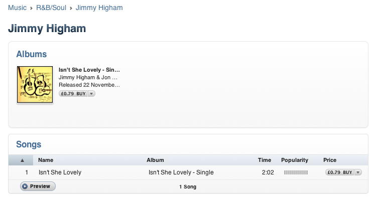 Jimmy Higham iTunes