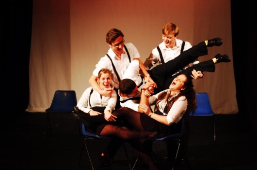 The Revue 2012/13 with Megan (bottom left) who caused quite a stir...
