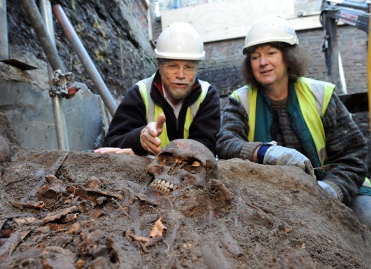Annis and the archaeologists love getting down and dirty.